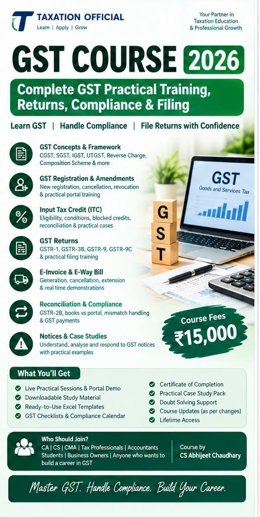 GST Course 2026 | Complete GST Practical Training, Returns, Compliance & Filing