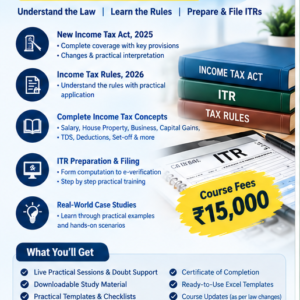 Income Tax & ITR Filing Course 2026 | New Income Tax Act, Rules & Practical ITR Filing